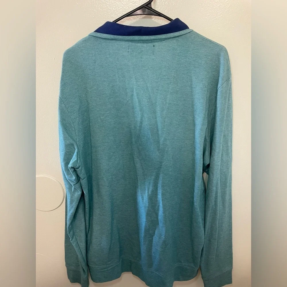 ✨Crown & Ivy Men's Teal Pullover Half Zip Size M #C1